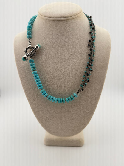 Turquoise & Amazonite Asymmetrical Necklace