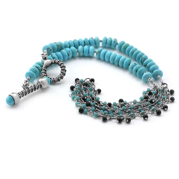 Turquoise & Amazonite Asymmetrical Necklace