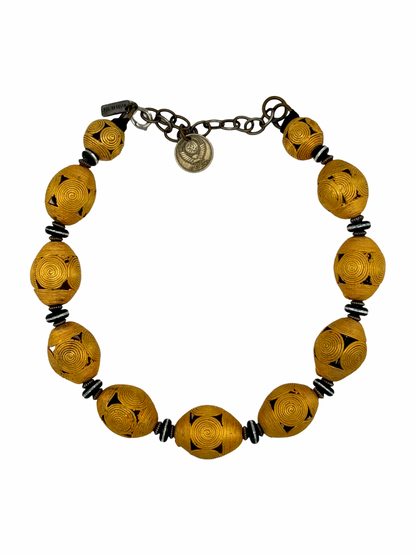 Masha Archer’s Cameroon Gold Wreath Necklace, 24k Gold
