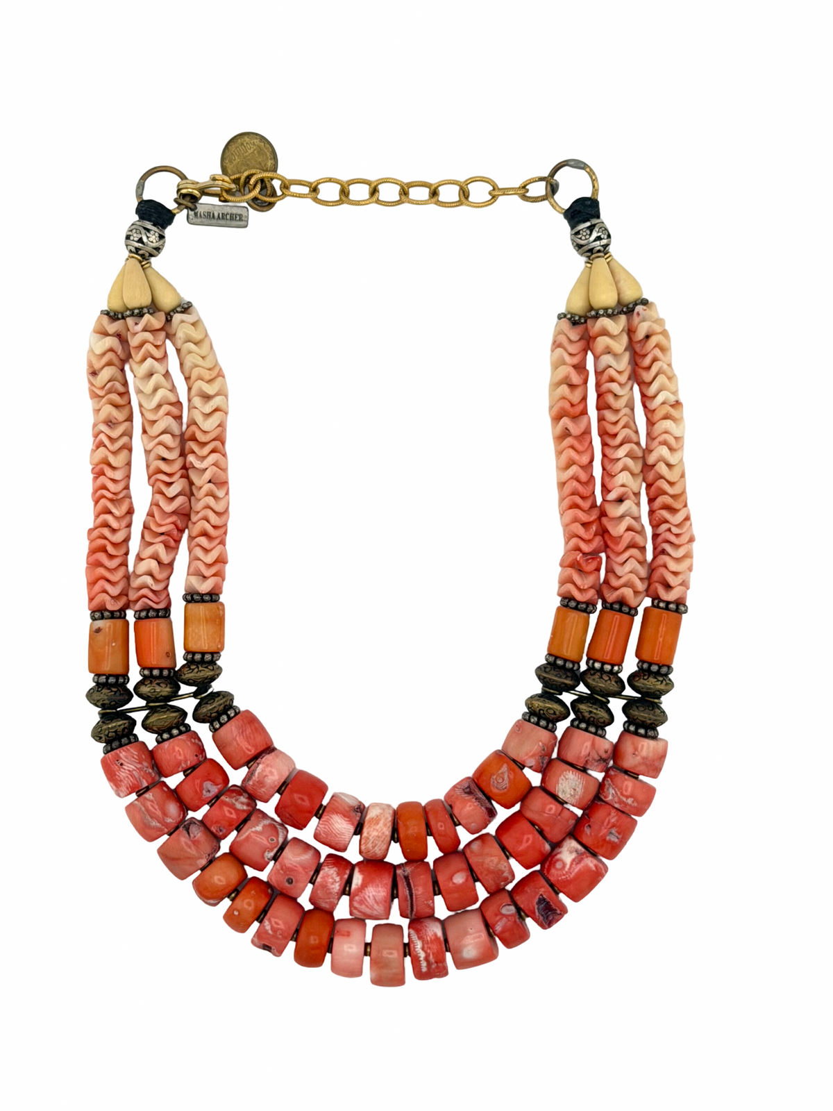 Masha Archer’s Triple Strand Coral Necklace