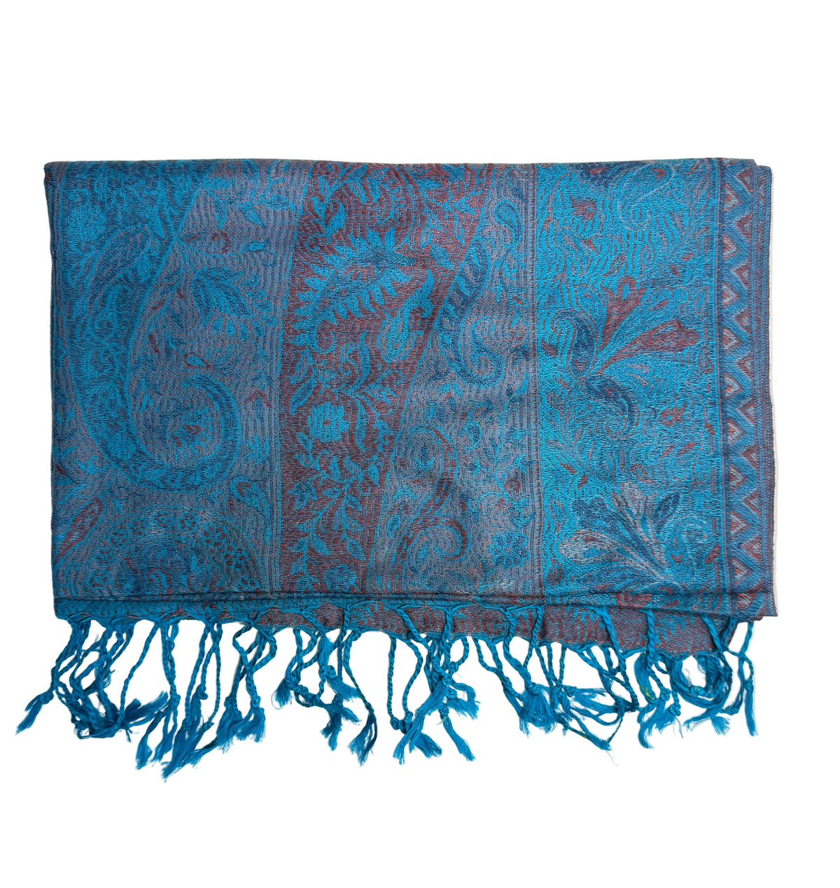 Turquoise Jamawar Pashmina Scarf