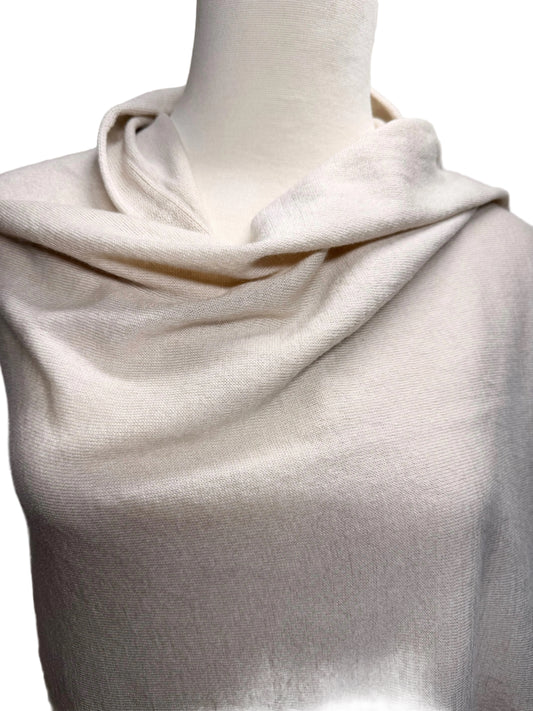 'Ischia’ Soft Eco Blend Wrap/Shawl in Light Tan/Biege