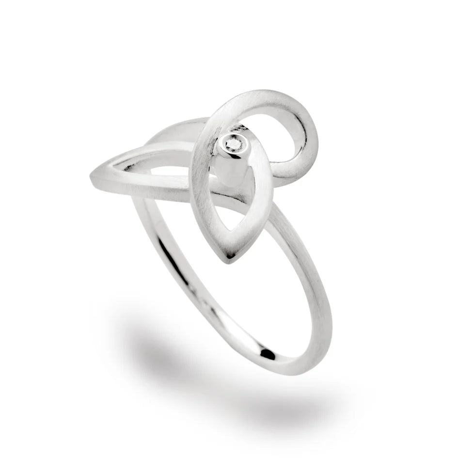Sterling Silver Ring with Diamond Accent