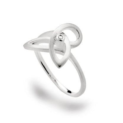 Sterling Silver Ring with Diamond Accent