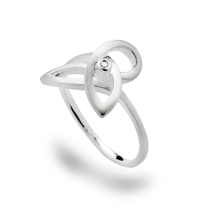 Sterling Silver Ring with Diamond Accent