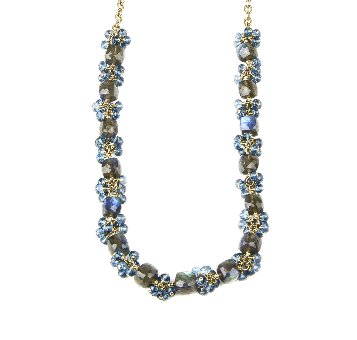 Labradorite & London Blue Topaz Necklace