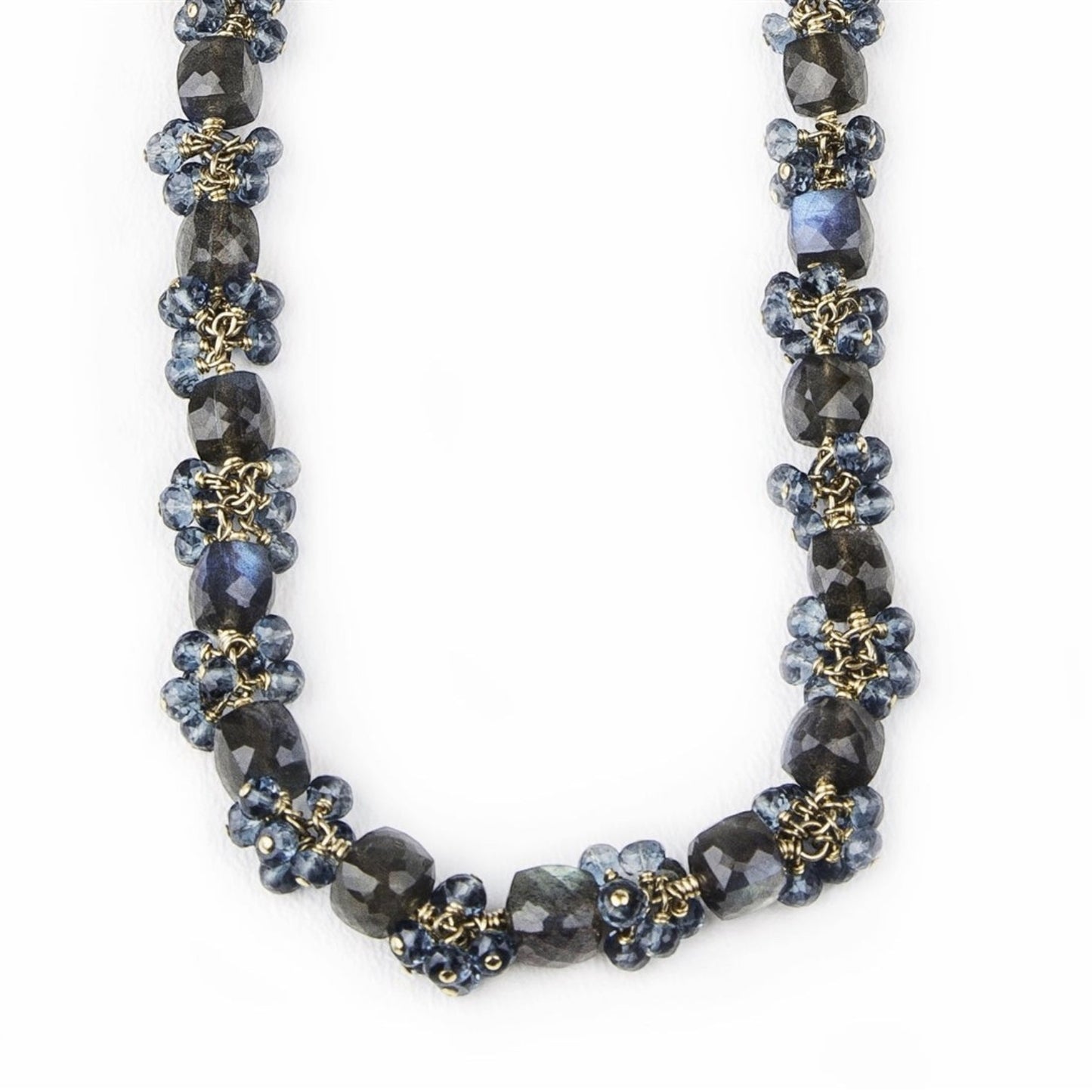 Labradorite & London Blue Topaz Necklace