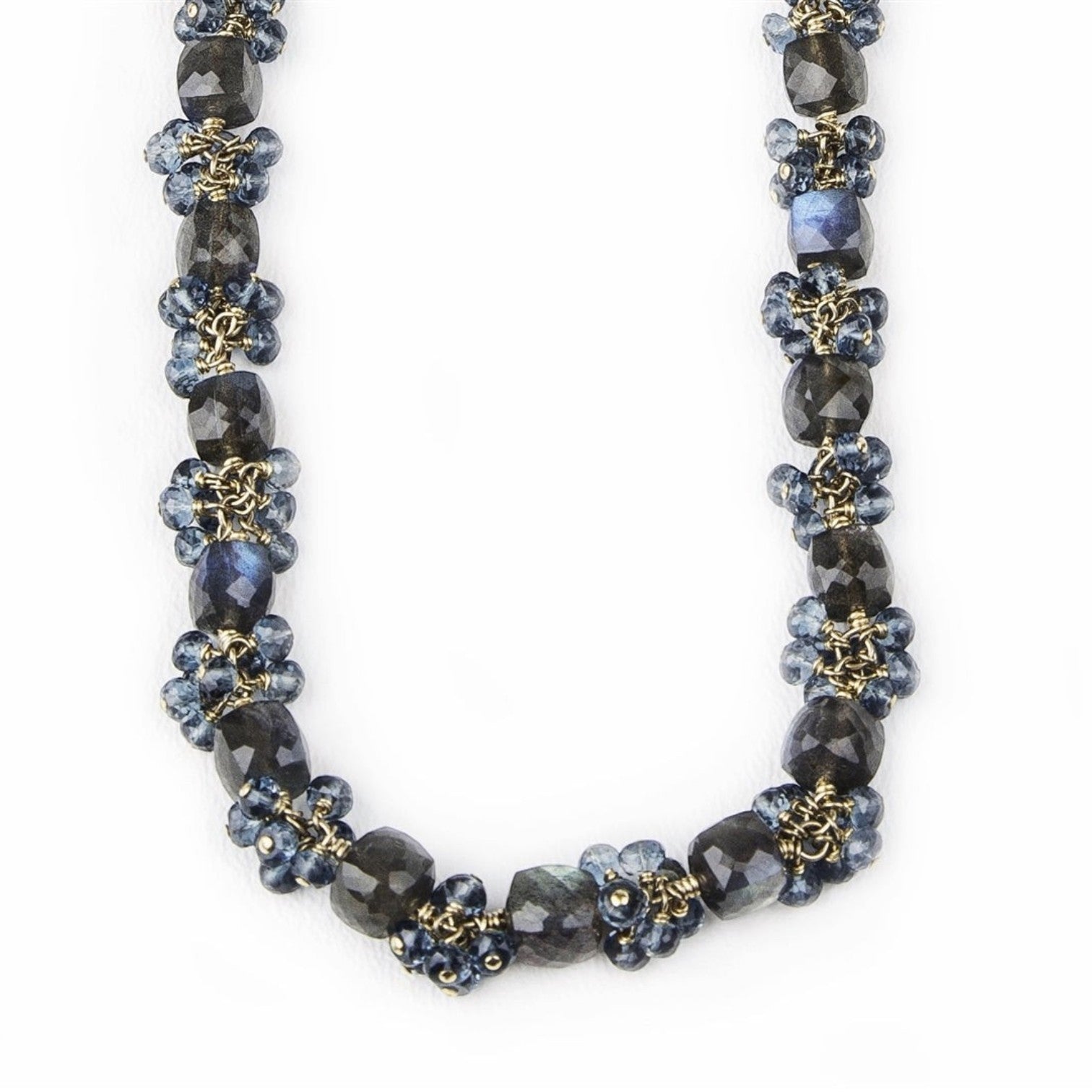 Labradorite & London Blue Topaz Necklace
