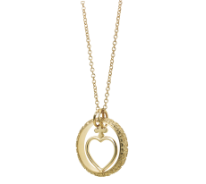 Mini Cor Heart Pendant Necklace, 18k Gold, Yellow or Rose view 2