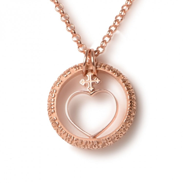 Mini Cor Heart Pendant Necklace, 18k Gold, Yellow or Rose view 3