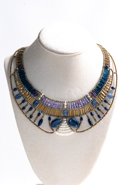 Ziio’s Doree Necklace in Blue Kyanite & Amethyst