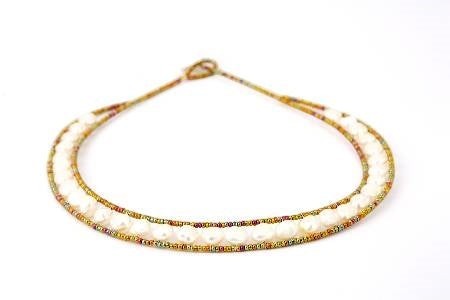 Ziio's Single Strand White Baroque Pearl Necklace