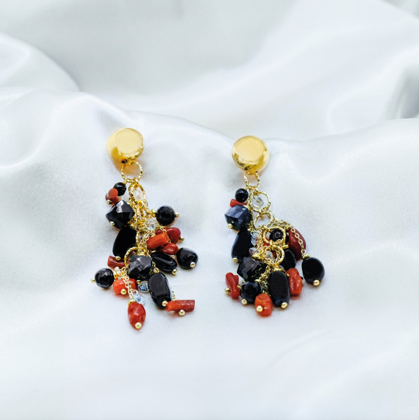 Sherì Dangling Coral Earrings