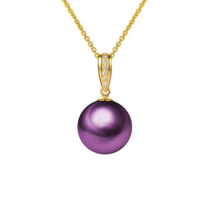 Classic Diamond & Pearl Pendant Necklace, 18k Gold