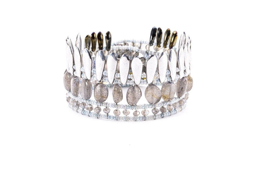 Ziio's Mistinguett Bracelet in Labradorite & Bohemian Glass
