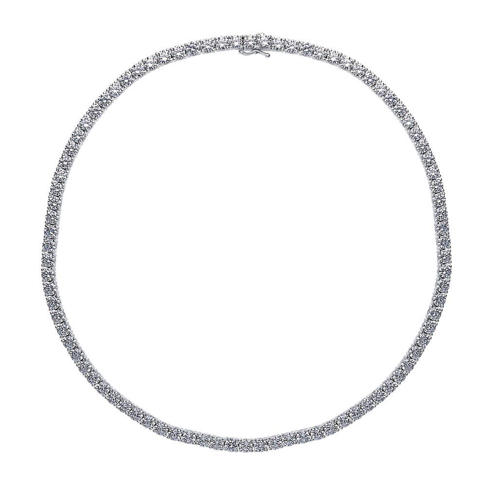 Sterling Silver Cubic Zirconia Tennis Necklace