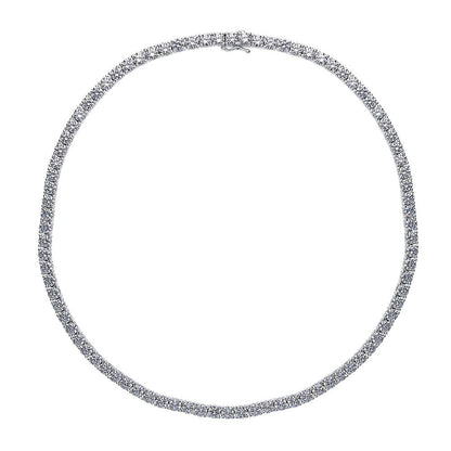 Sterling Silver Cubic Zirconia Tennis Necklace