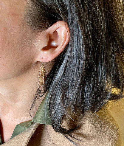 Firecracker Earrings with Black Spinel