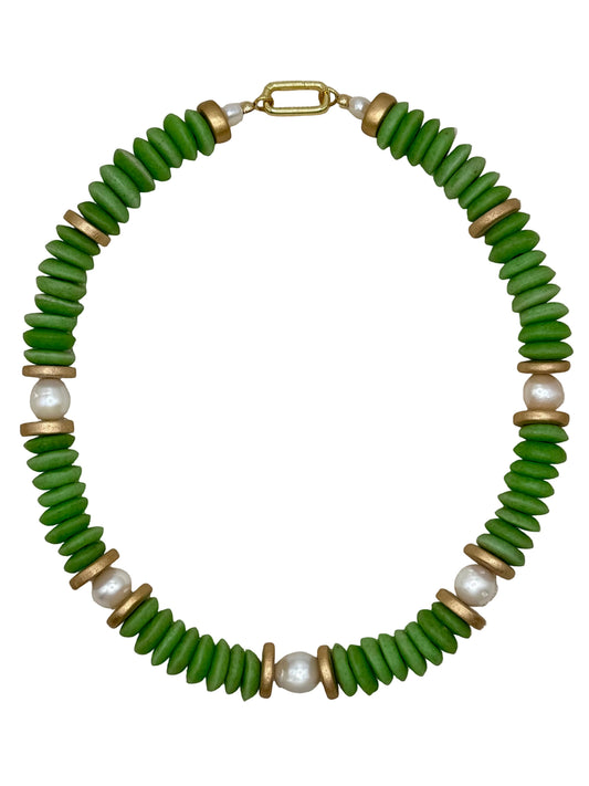 Lagos Collar Necklace in Fern