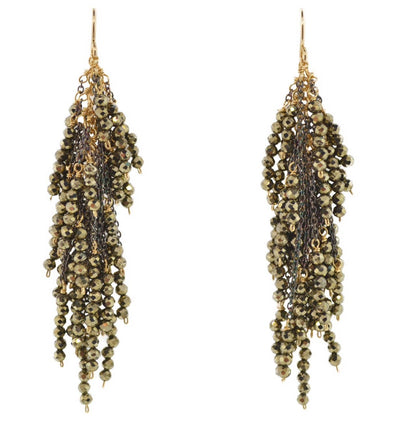 Firecracker Earrings with Black Spinel