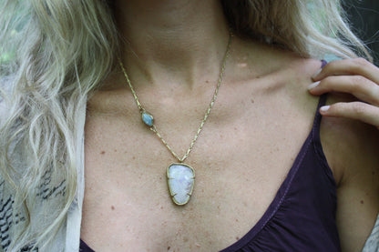 Hazy Sky Pendant Necklace
