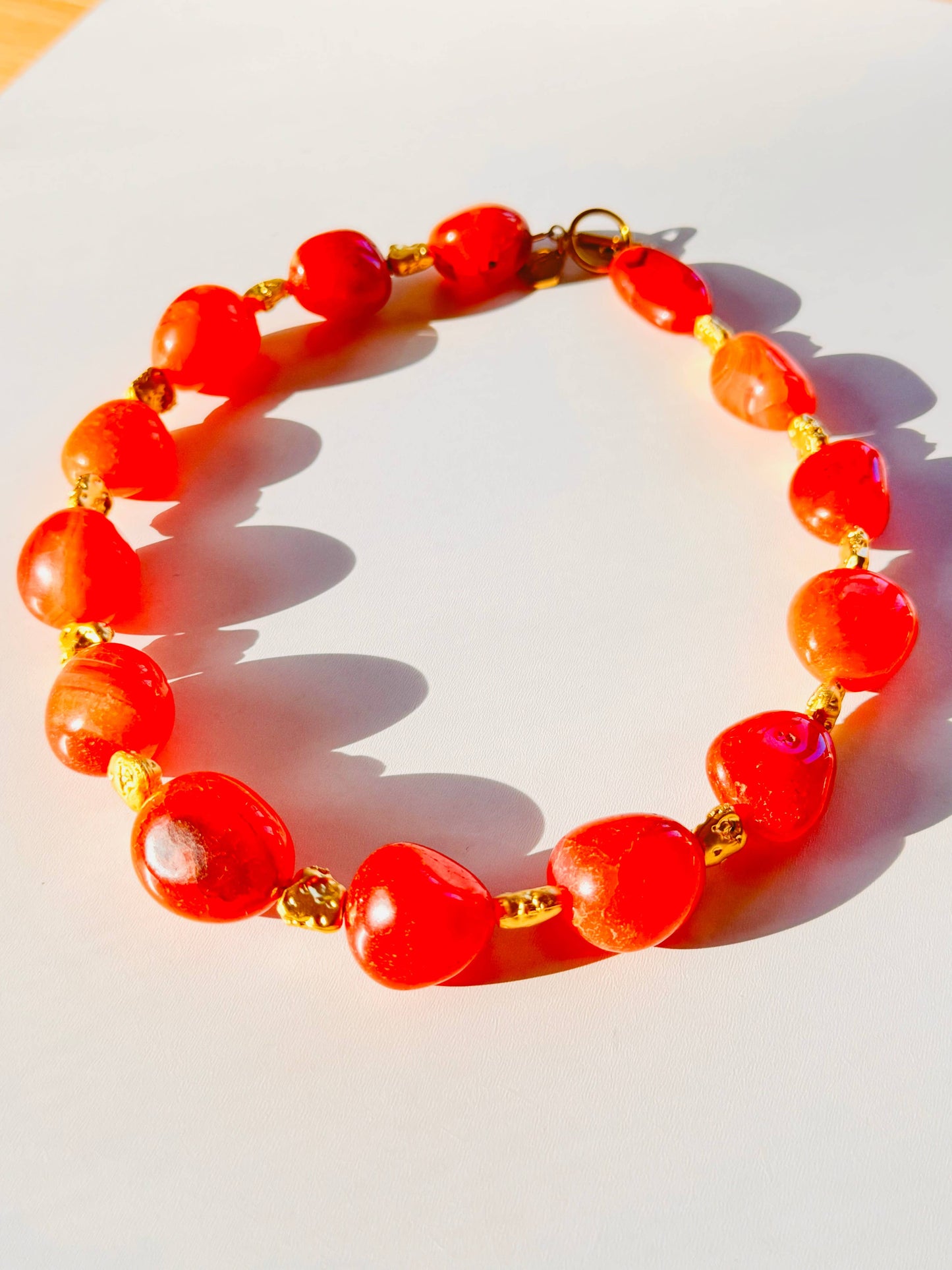 Organic Carnelian Gemstone Necklace