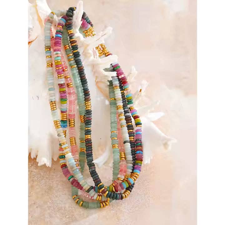 Yellow Jasper Heishi Necklace
