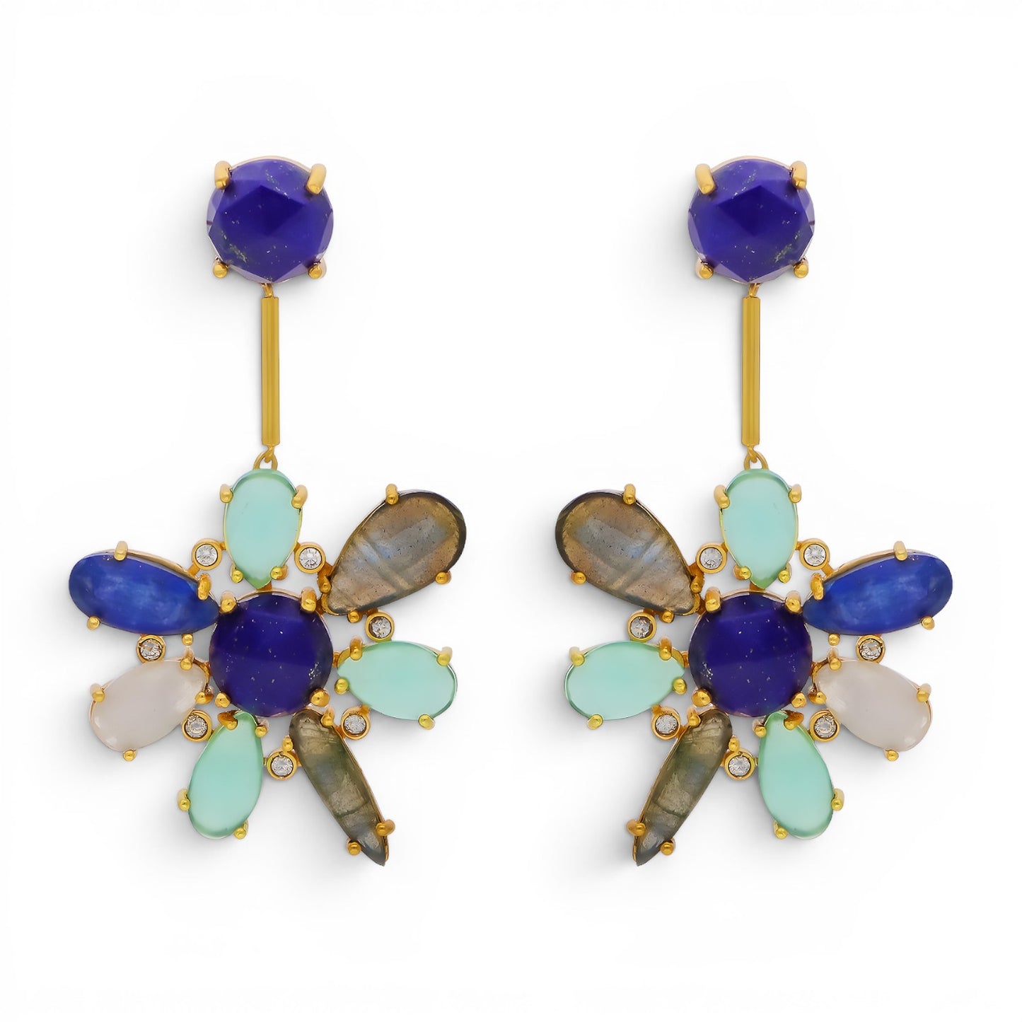 Blue Hibiscus Earrings