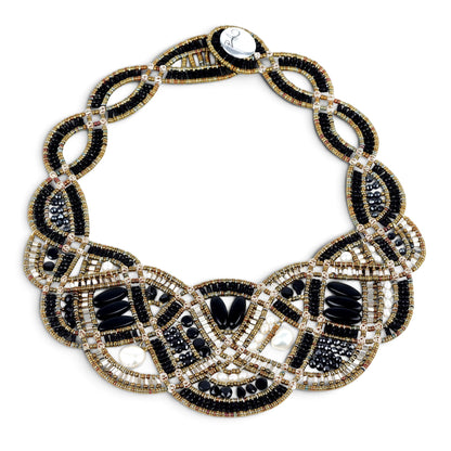 Limited Edition New Romance Necklace in Onyx & Pearl by Ziio
