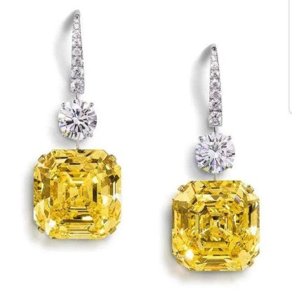 10ctw Emerald Cubic Zirconia Drop Earrings