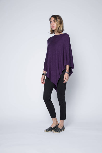 Jersey Poncho Sweater in Oakmeal / Asymmetrical