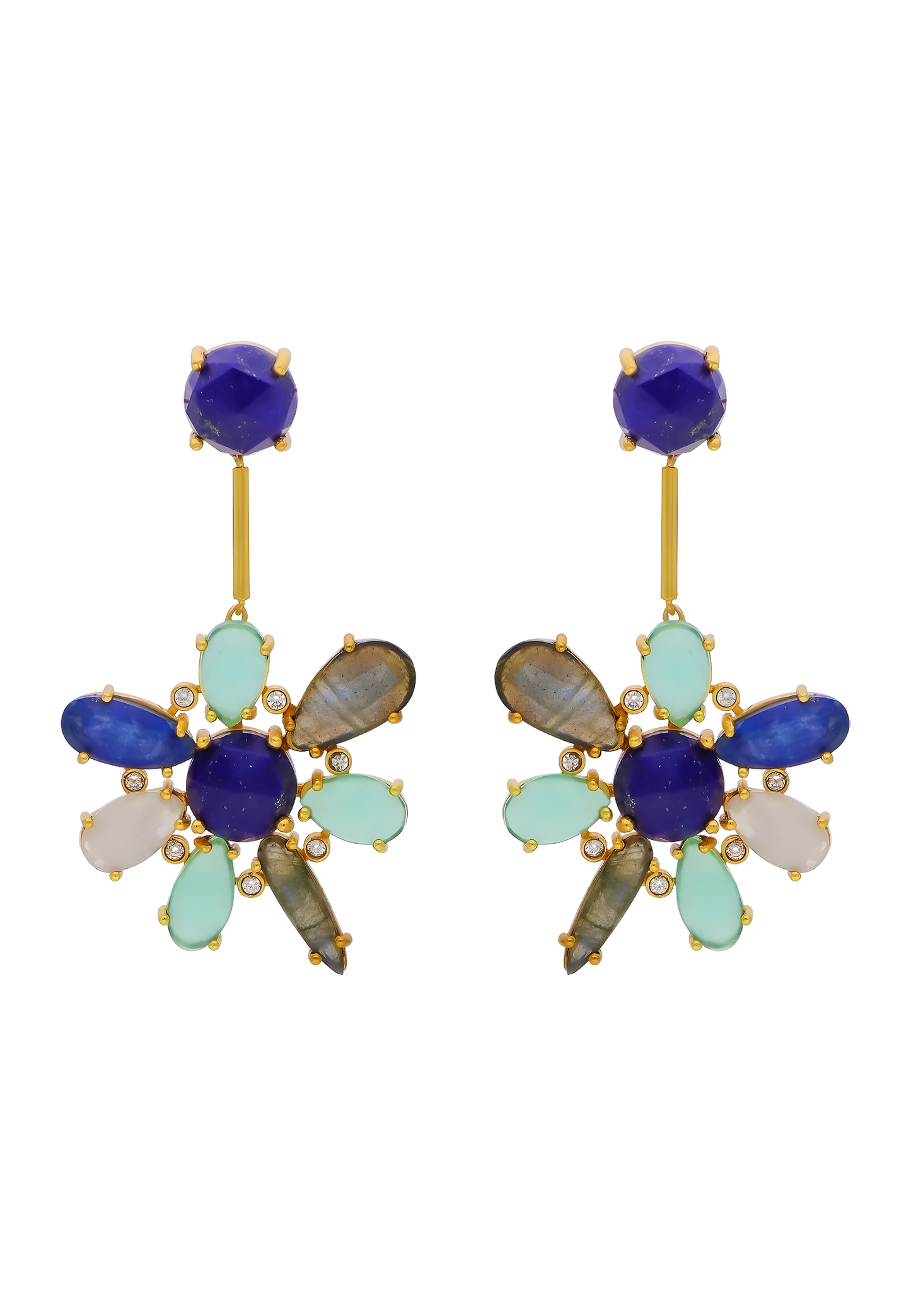 Blue Hibiscus Earrings