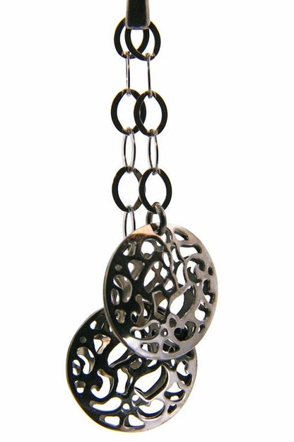 Dark Rhodium Sterling Filigree Drop Earring view 2