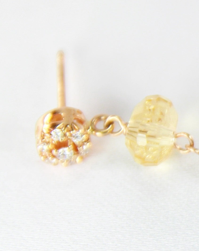 Multi-Gemstone & Diamond Drop Earring, 18k Gold view 2