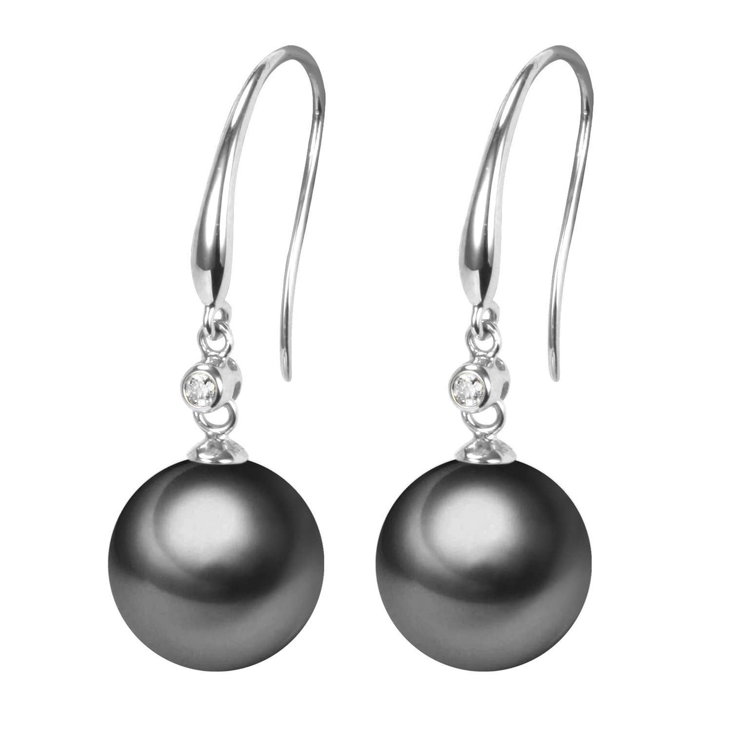 Diamond & Edison Pearl Earrings, 18k Gold