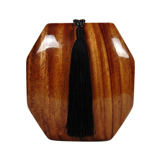 Octagon Acacia Wood Handbag by Timmy Woods
