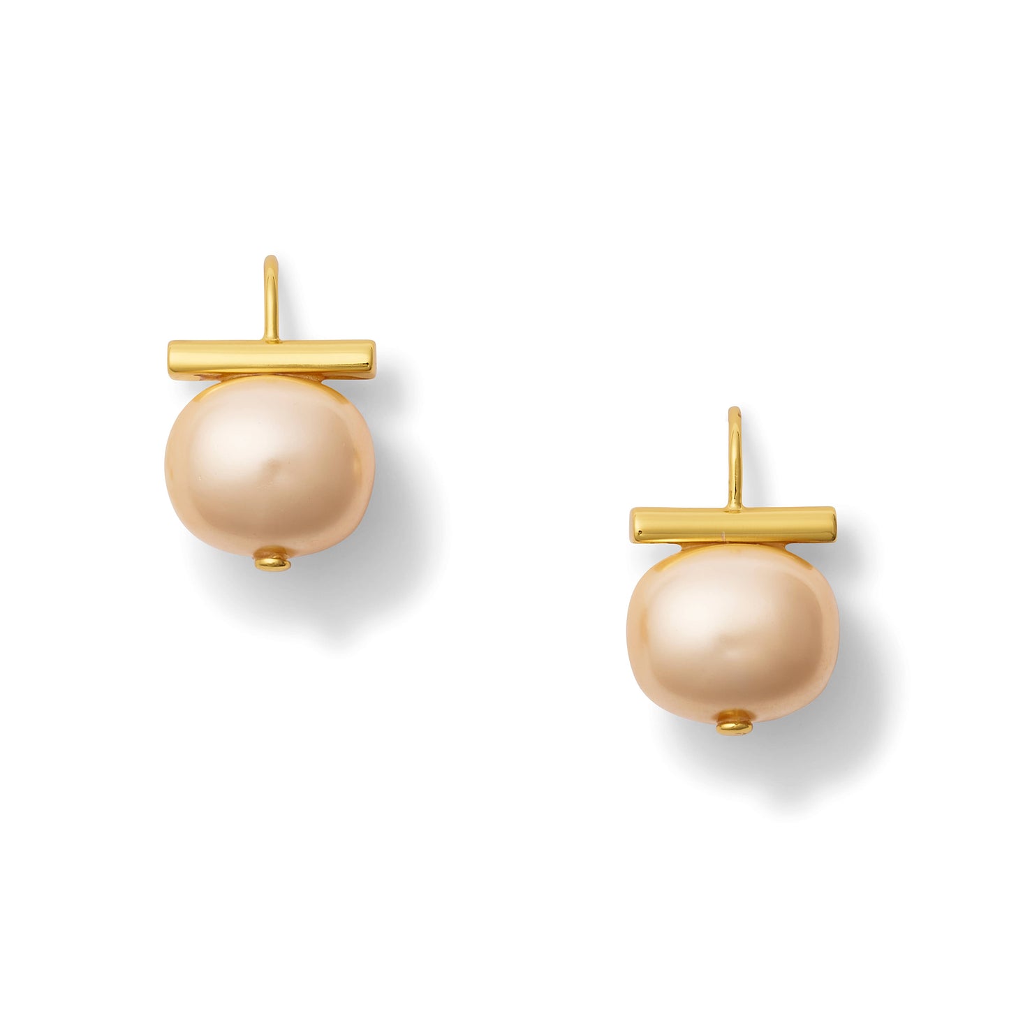 Petal Pop Pink Classic Pebble Pearl Earring
