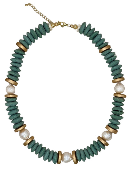 Lagos Collar Necklace in Fern