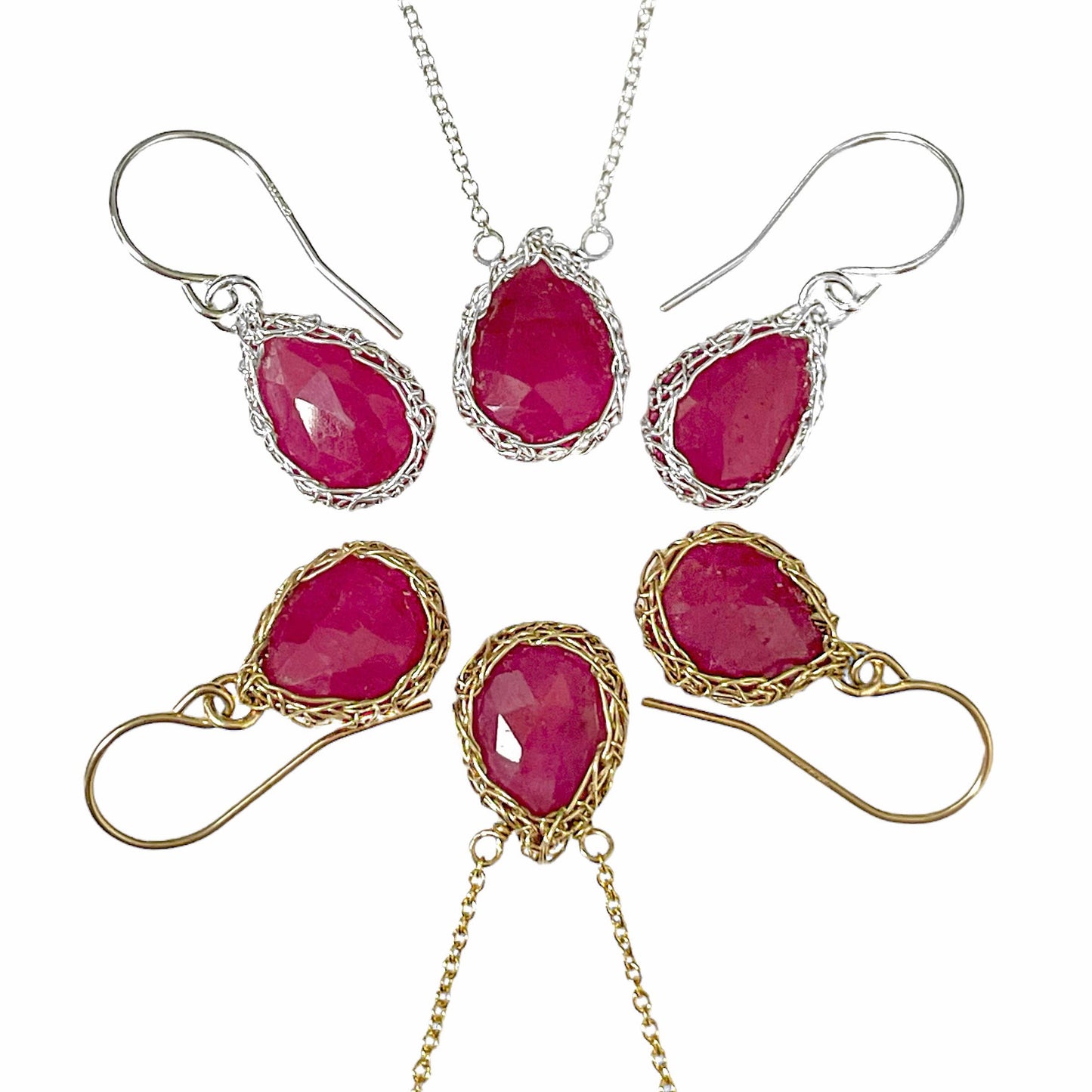 Ruby Teardrop Necklace