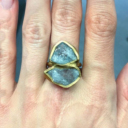 Aquamarine Immersion Ring: 7