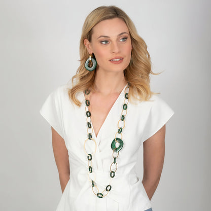 Rondis Green Long Necklace