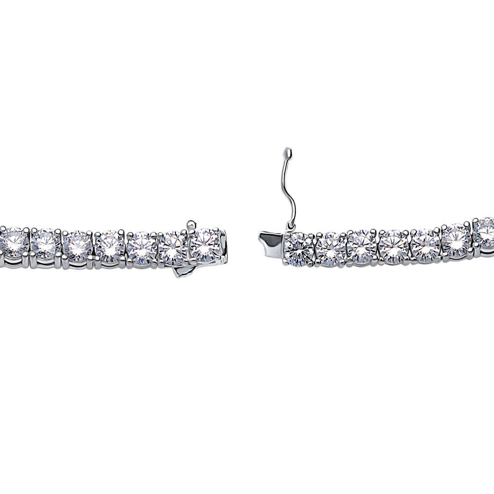 Sterling Silver Cubic Zirconia Tennis Necklace
