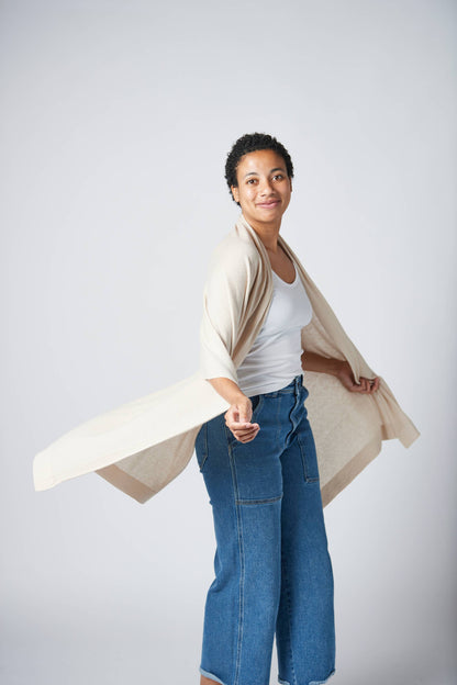 'Ischia’ Soft Eco Blend Wrap/Shawl in Lilac