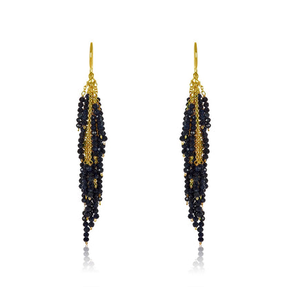 Firecracker Earrings with Black Spinel