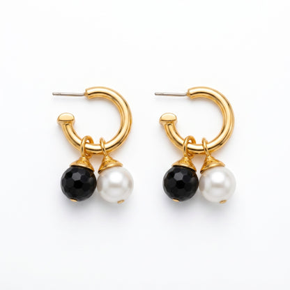 Black + White Mia Earrings