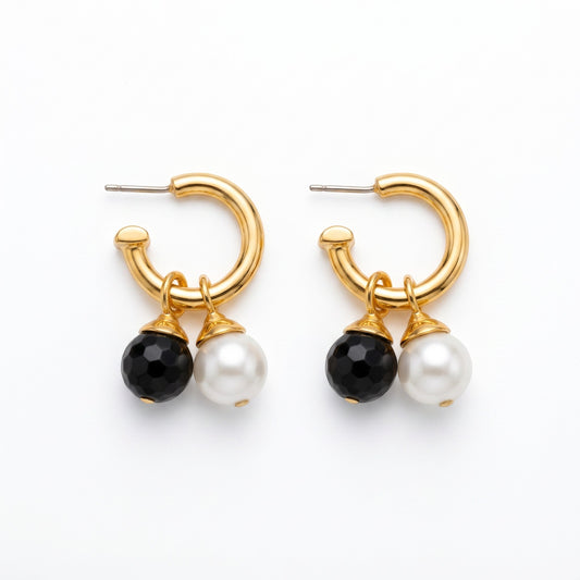 Black + White Mia Earrings