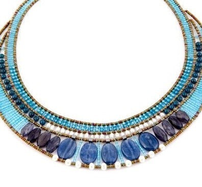 Blue Kyanite, Zircon & Iolite Necklace by Ziio view 2