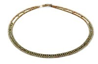 Ziio's Narrow Giro Necklace in Green Zircon Gemstones