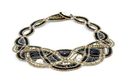 Limited Edition New Romance Necklace in Onyx & Pearl by Ziio
