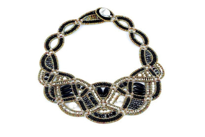 Limited Edition New Romance Necklace in Onyx & Pearl by Ziio view 2